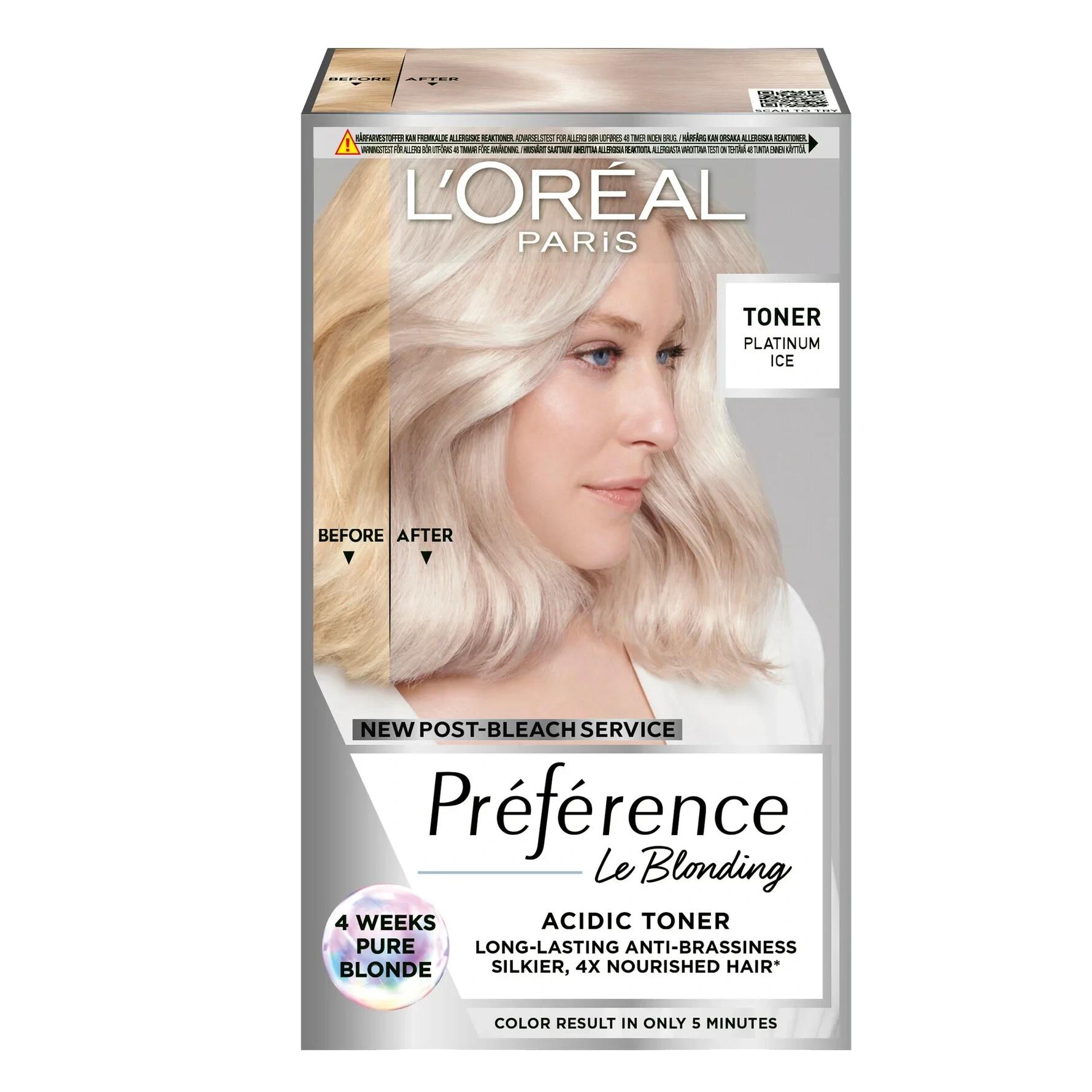 L'Oréal Paris Préférence Le Blonding Advanced Bleach 01 Acidic Toners Platinum Ice