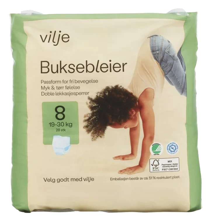 Buksebleie Str 8 28stk Vilje