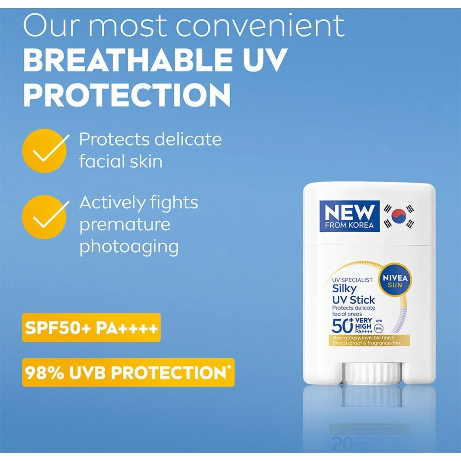 Nivea Sun Uv Face Specialist Silky Stick Spf 50+, 15g