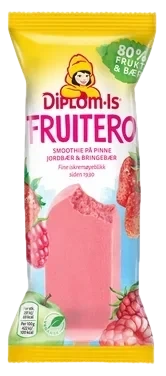 Fruitero Jordbær Bringebær 80ml Eske 20stk