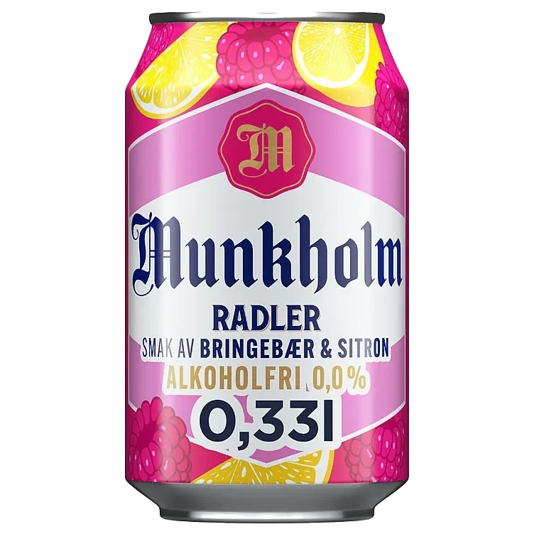 Munkholm Radler Br.Bær/Sitron 0,33l boks