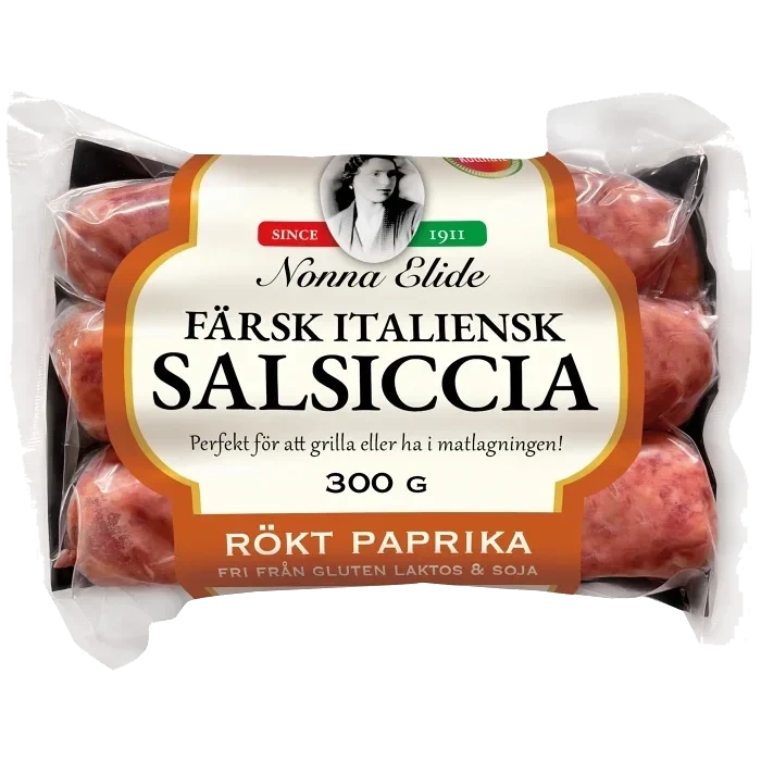 Färsk korv Salsiccia rökt paprika 300g Nonna Elide