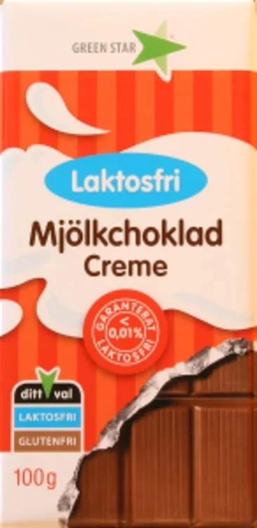 Creme Melkesjolade Laktosefri 100g Green Star