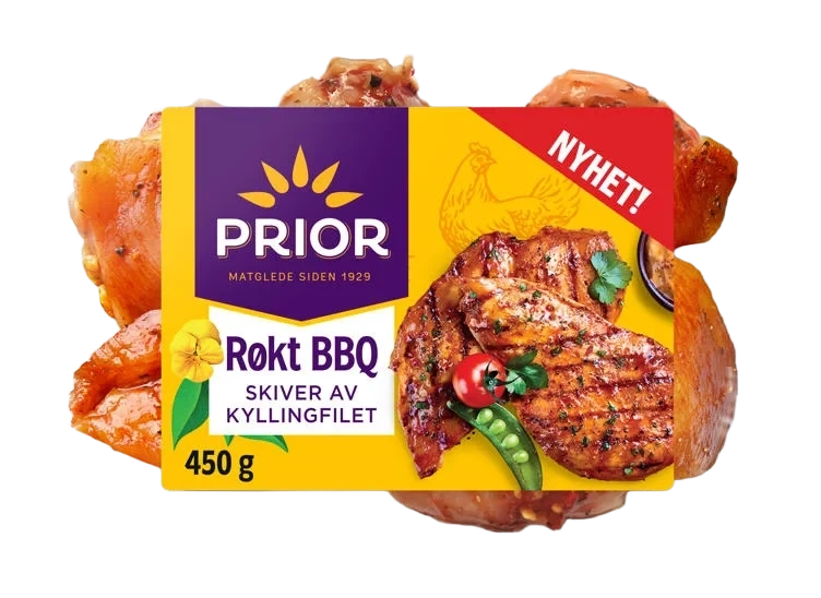 Kyllingfilet skivet Røkt Bbq 450g Prior
