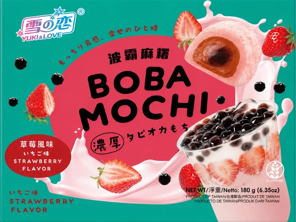 Yuki & Love Boba Mochi Strawberry 180g