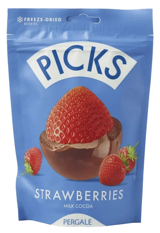 Jordbær m/Sjokolade 90g Picks