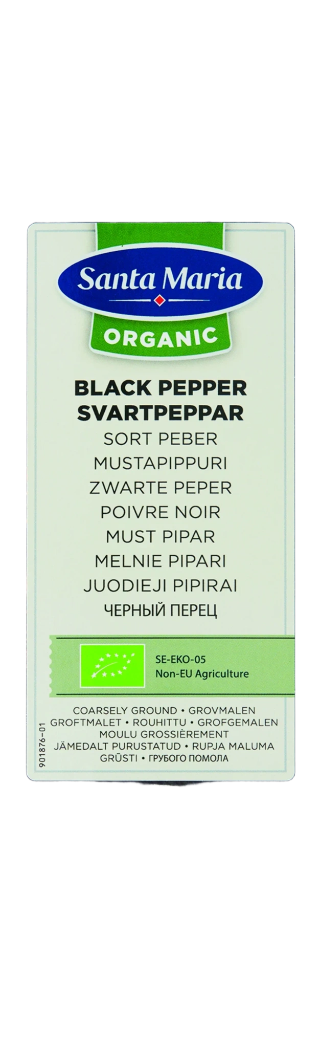Svartpeppar Grovmalen Organic
