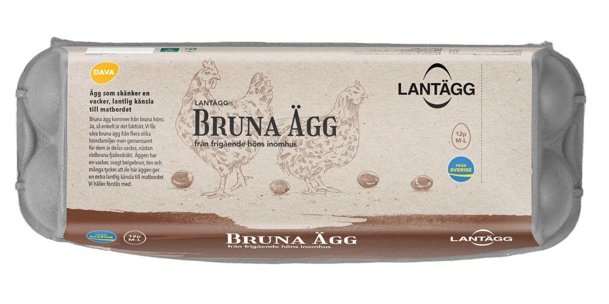 Lantägg Ägg frig Bruna
