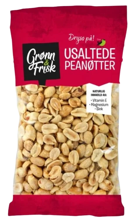 Peanøtter Ristet u/Salt 250g Grønn&Frisk