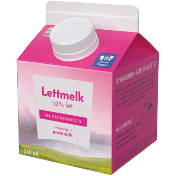 Tinemelk Lett 1.0% 1/4l Tine