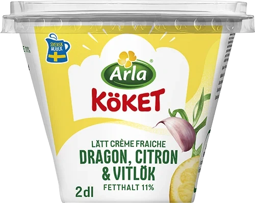 Lätt crème fraiche dragon/citron/vit 11%