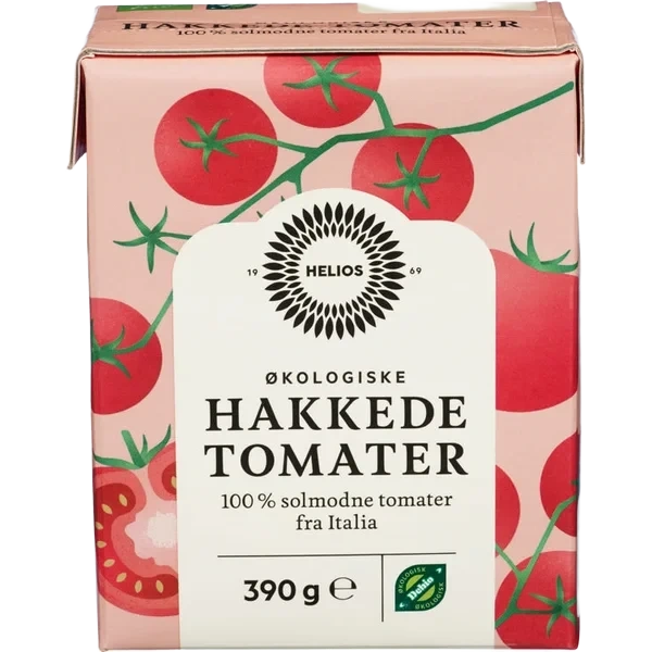 Tomater Hakkede Økologisk 390g Helios
