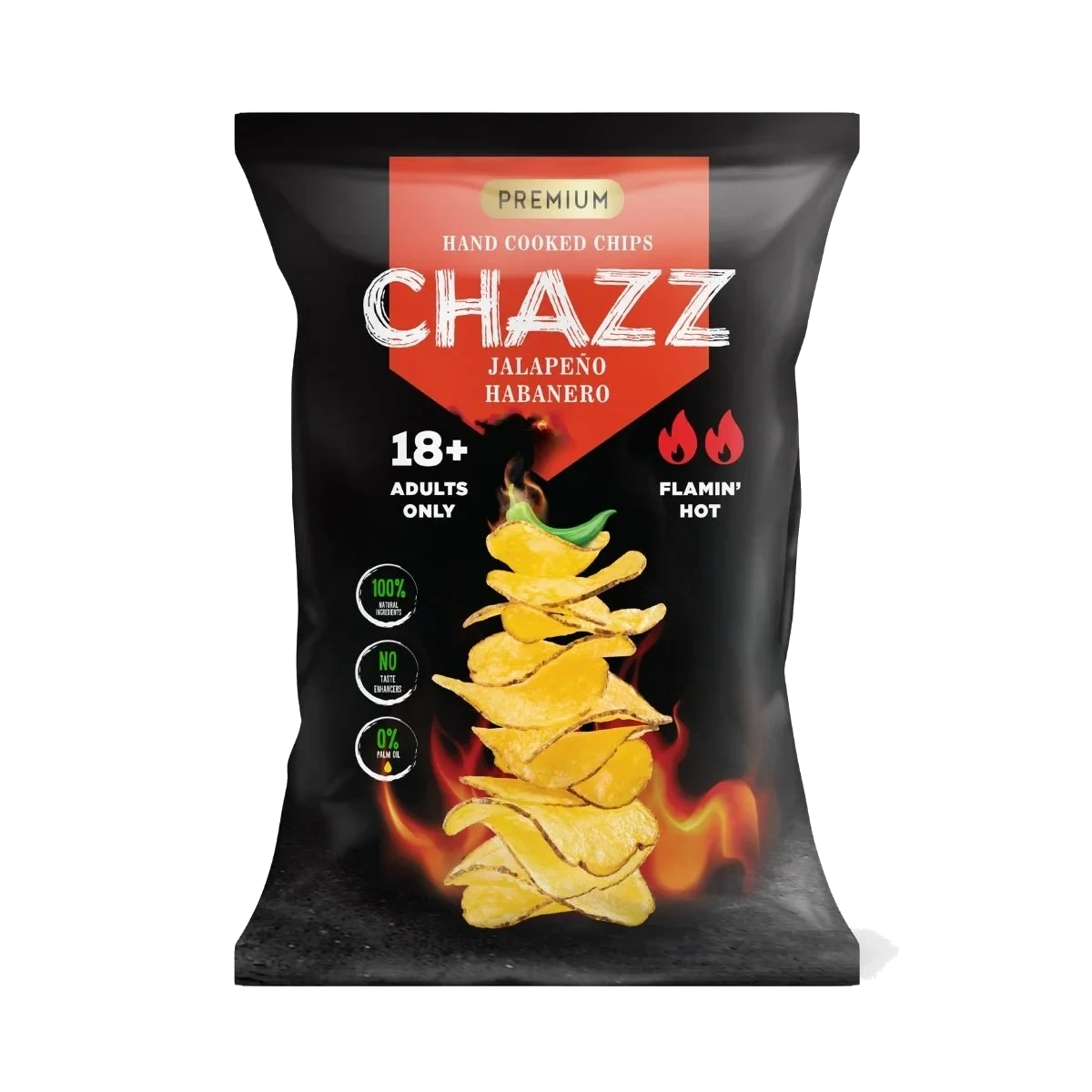 CHAZZ Jalapeño & Habanero Pepper Kettle Chips 90 g