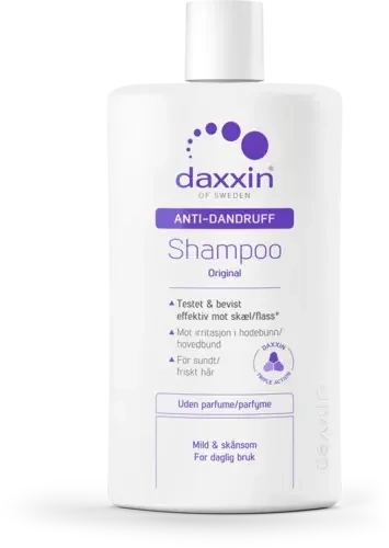 Daxxin Shampoo mot flass - uten parfyme 250 ml