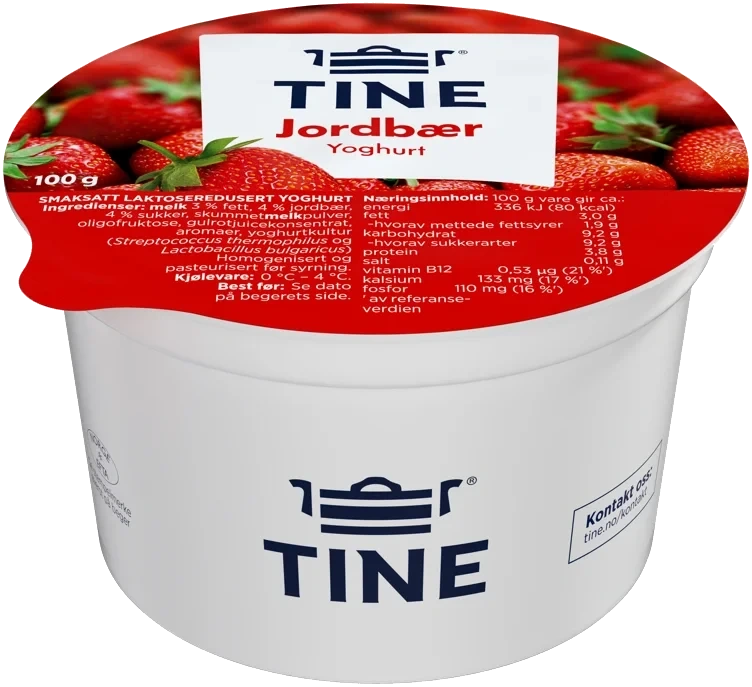 Yoghurt jordbær         100g
