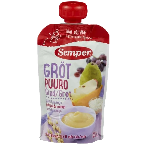 Grøt Frukt 6mnd 120g Semper