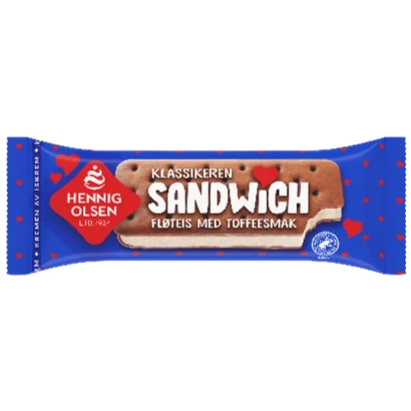 Sandwich Toffee 110ml Hennig-olsen 30 Stk