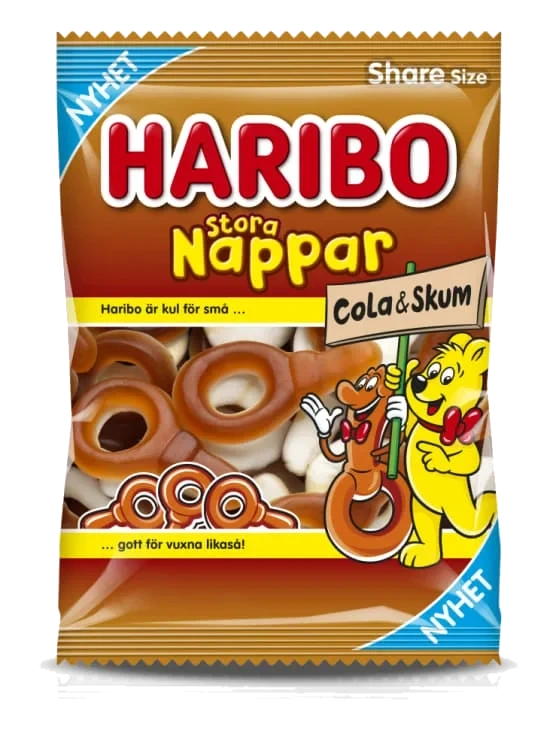 Nappar Cola&Skum 170g Haribo