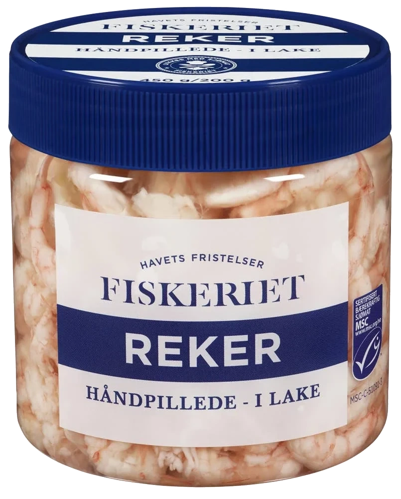 Reker i lake Håndpillede, 200 g
