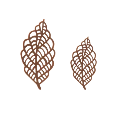 Sjokoladepynt Elegant Blad 28x52/33x66mm