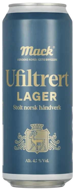 Mack Lager Ufiltrert 0,5l boks