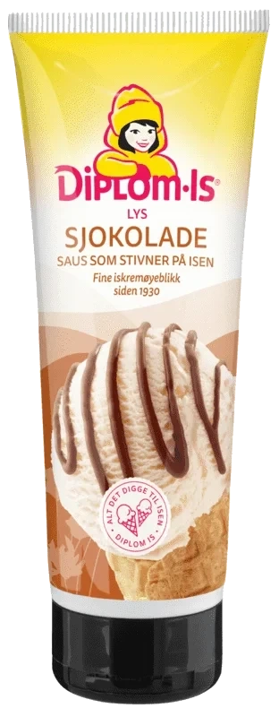 Diplom-Is Favoritter Lys Sjokoladesaus 250g