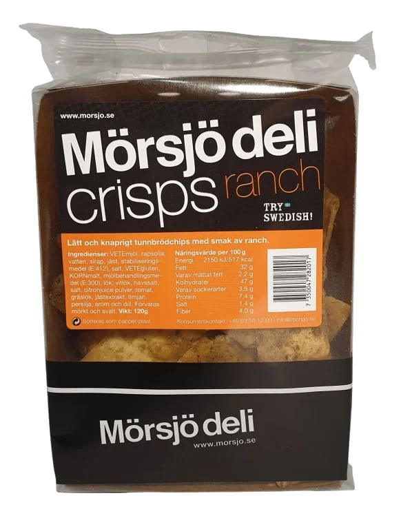 Tunnbrødcrisp Ranch 120g Mörsjö Deli