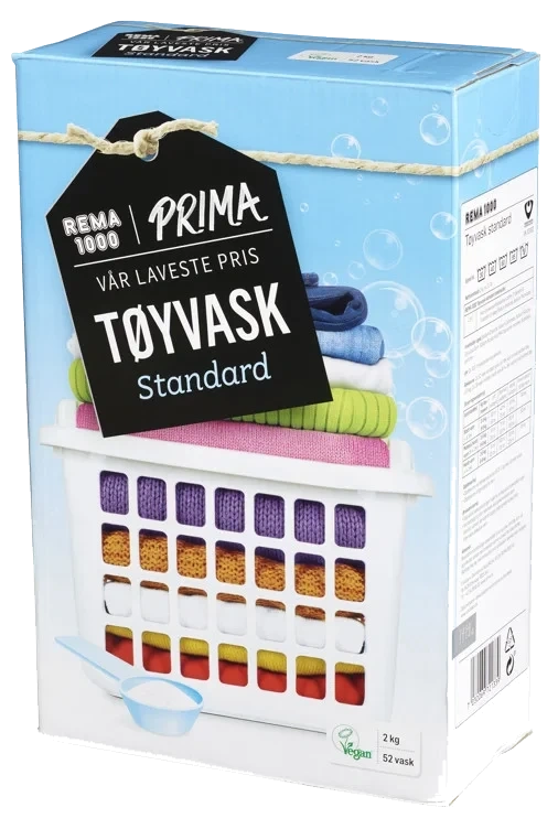 Standard tøyvask 2kg