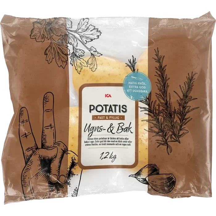 Potatis Ugns-och bak 1,2kg Klass 1 ICA