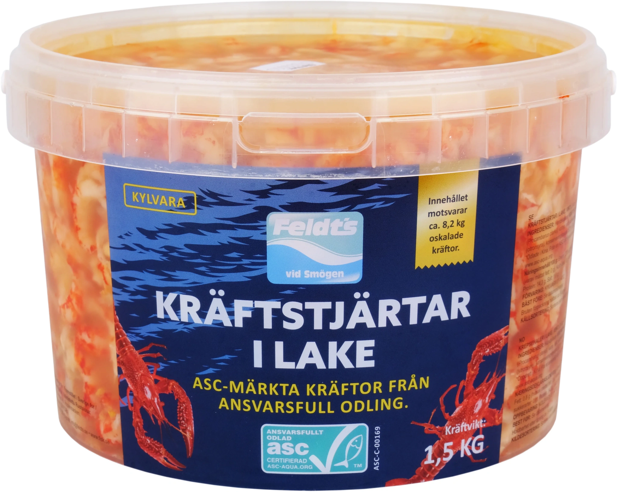 Kräftstjärtar i lake ASC
