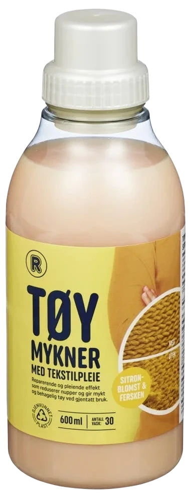 Tøymykner Sitronblomst og fersken, 600 ml