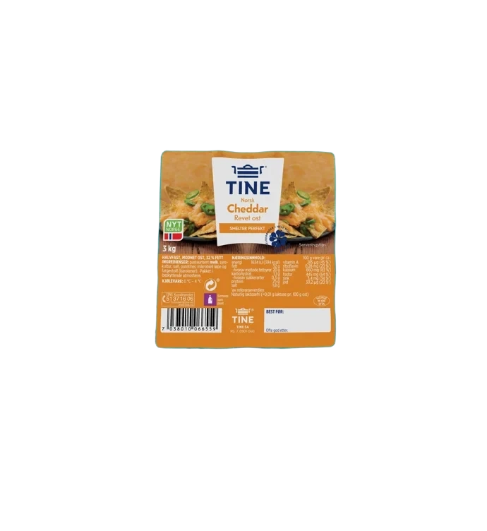 Revet Norsk Cheddar 3kg Tine