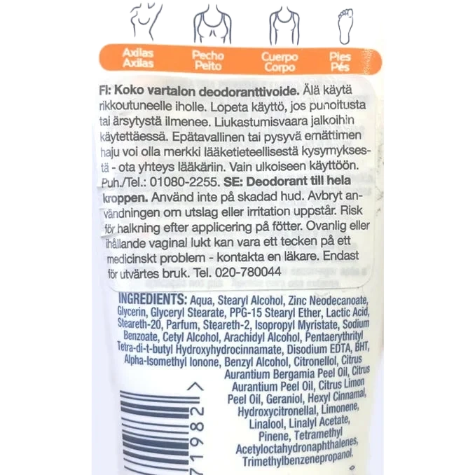 Deodorantkräm All Body Fresh Citrus