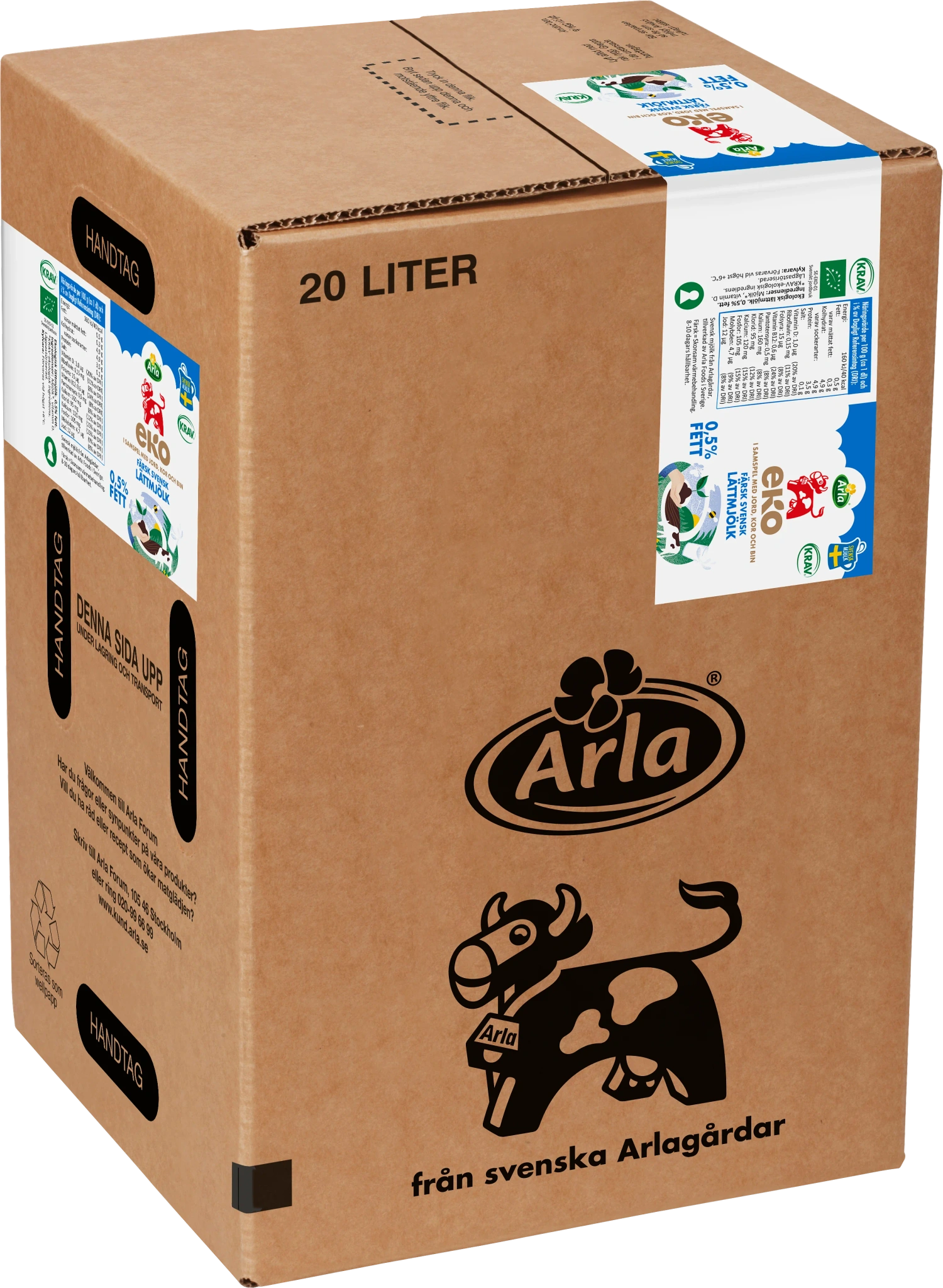 Eko lättmjölk 0.5% storp