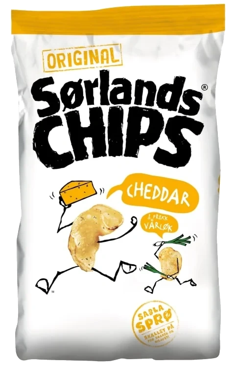 Sørlandschips Cheddar&Vårløk 180g