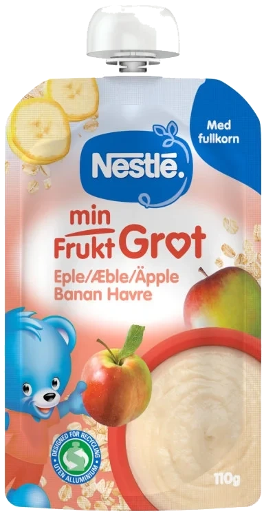 Min Fruktgrøt Eple&Banan 6mnd 110g Nestle