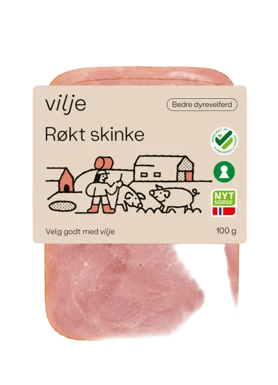 Røkt Skinke 100g Vilje
