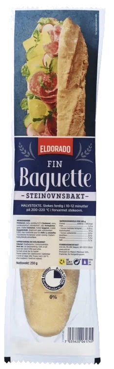 Baguette Fin Steinovnsbakt 250g Eldorado