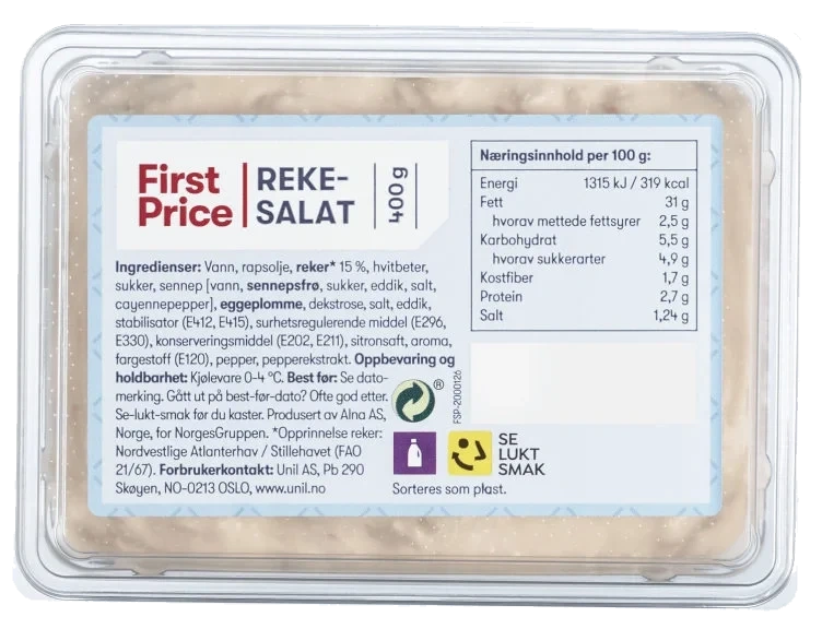 Rekesalat 400g First Price