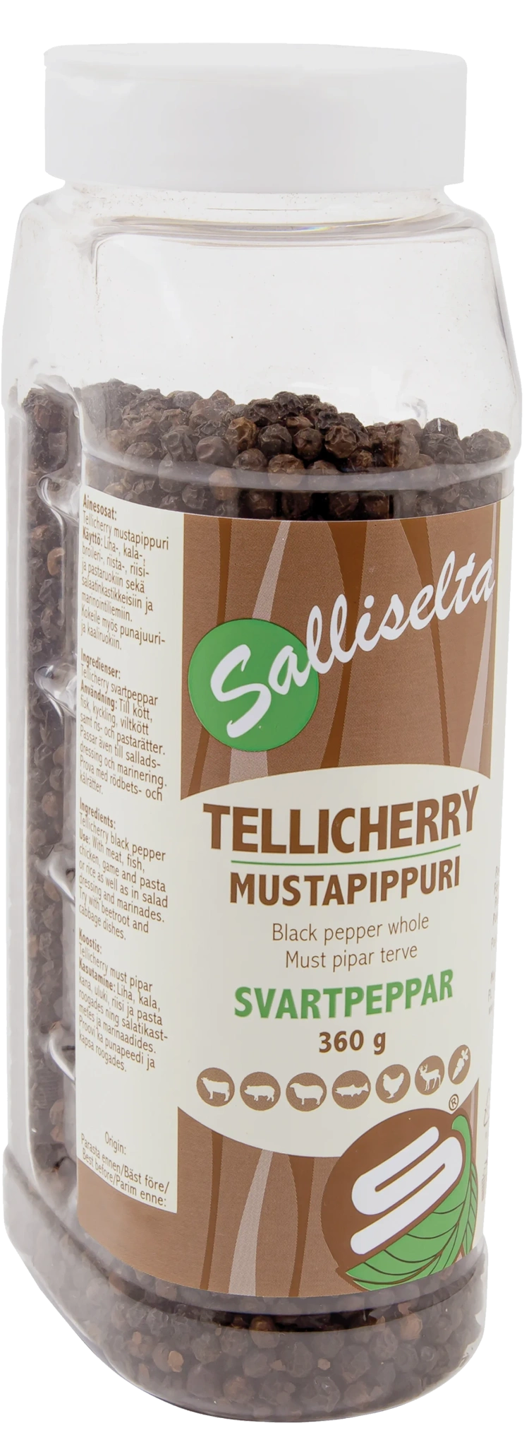 Tellicherry svartpeppar 360g
