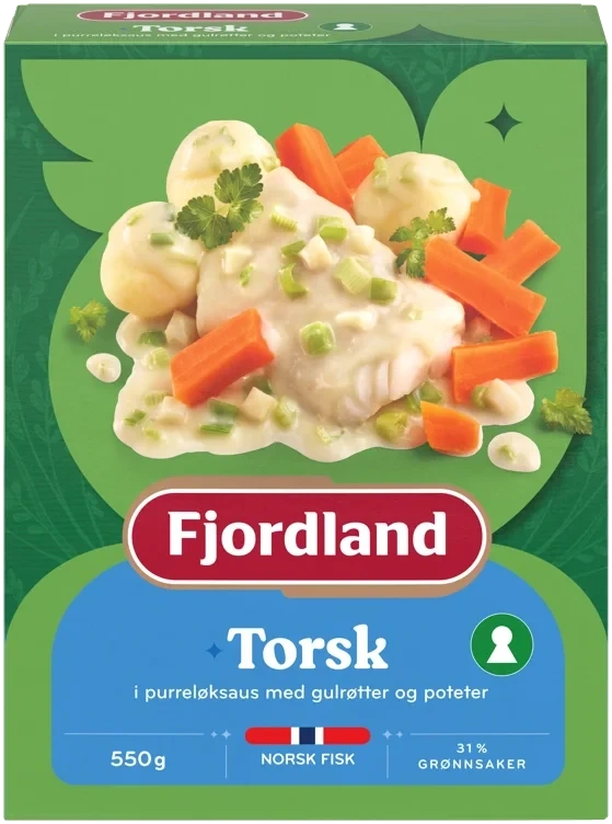 Torsk i purreløksaus   550g