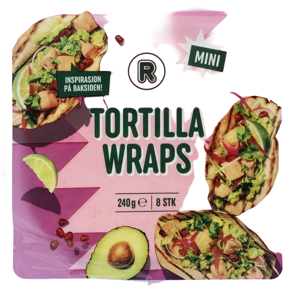 Mini tortilla hvete 8stk, 15cm, 240 g