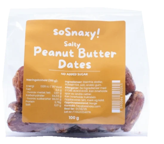 Salty Peanut Butter Dates 100g