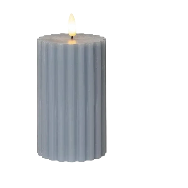 Blockljus LED Flamme Stripe Blå 15cm
