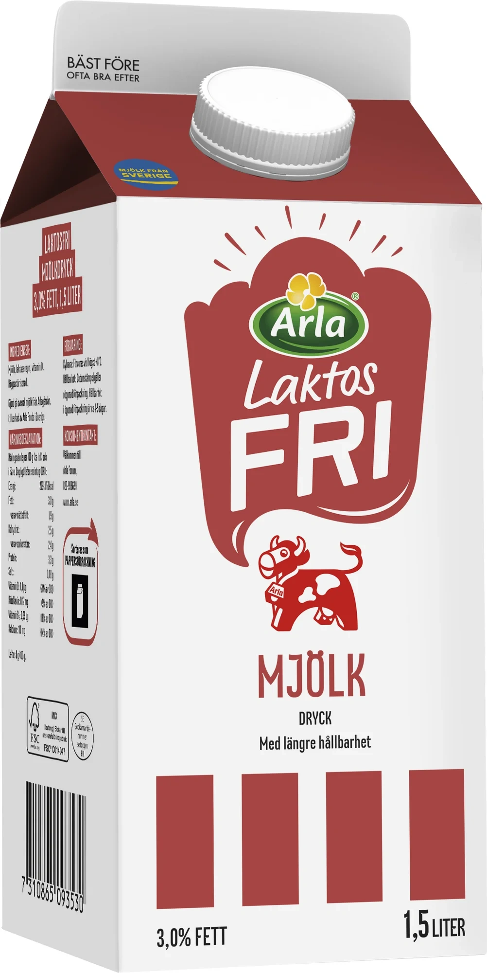 Laktosfri standardmjölkdryck 3.0%
