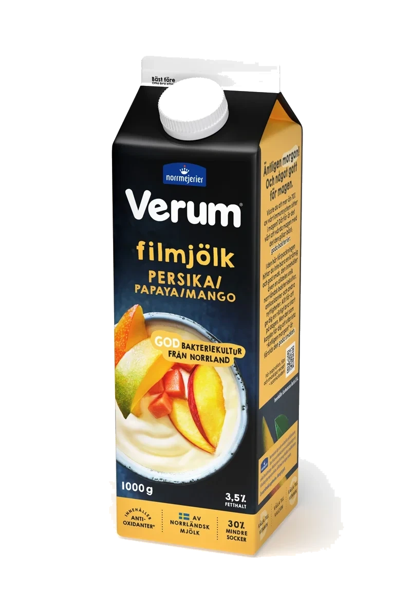 Filmjölk 3.6% Persika/Papaya/Mango