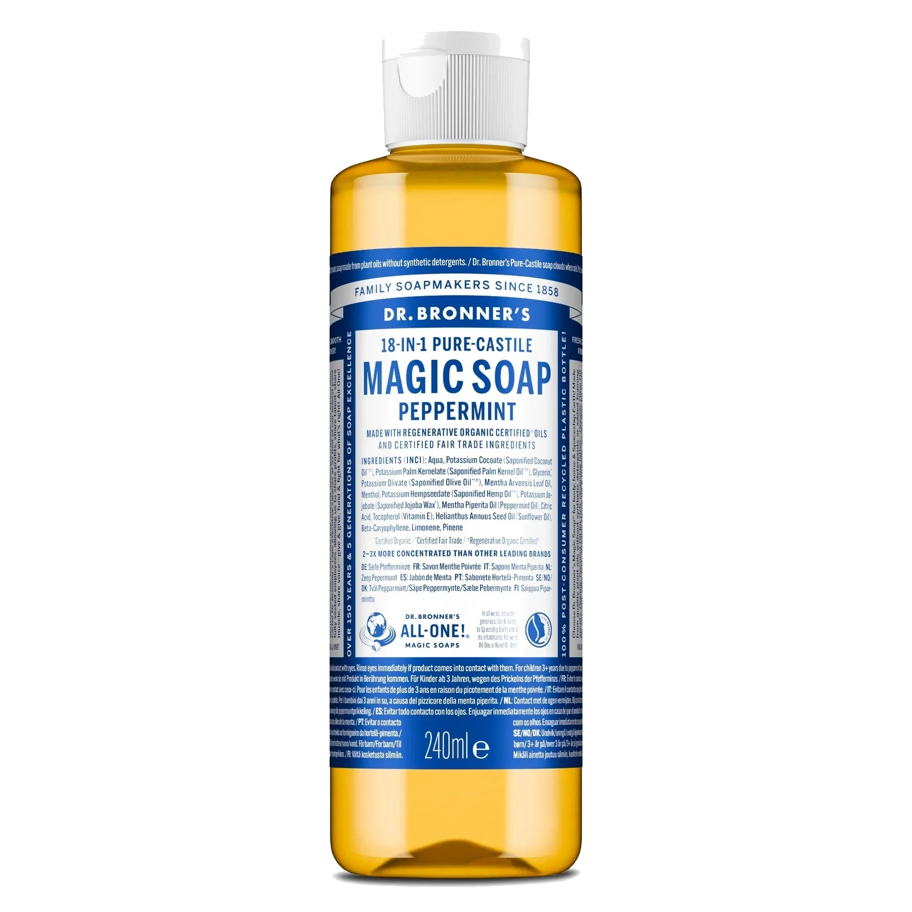 Dr. Bronner's Peppermint Liquid Soap 236 ml