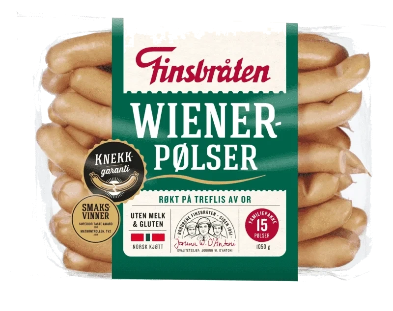 Finsbråten Wienerpølser Storpakke 15stk