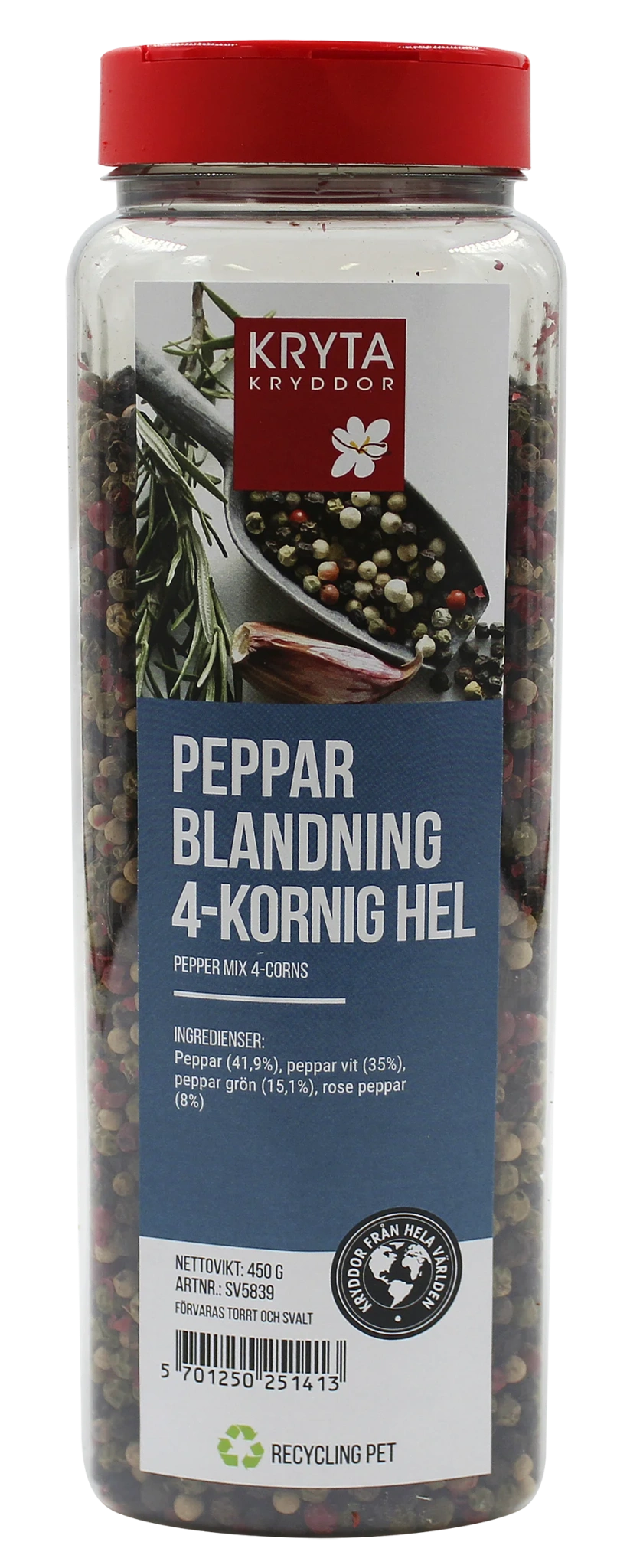 Pepparkrydda 4-kornig hel