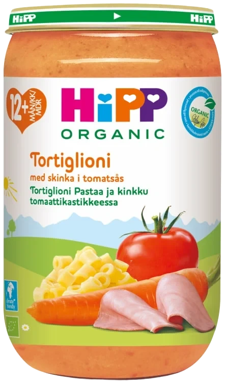 Hipp Tortiglioni med Kjøtt 12m 250g